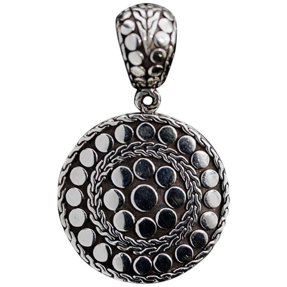 JOHN HARDY AUTHENTIC DOT ENHANCER SLIDE PENDANT STERLING SILVER